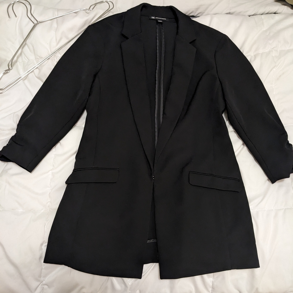 Inc international concepts small 3/4 sleeve black blazer